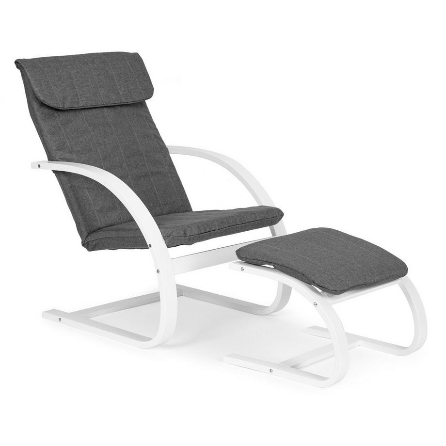 Chaise à bascule finlandaise avec repose-pieds pour salon ModernHome