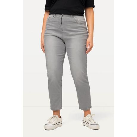 Ulla Popken  Mom jeans con interno stampato e taglio a cinque tasche 