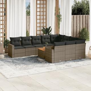 VidaXL set divano da giardino Polirattan  