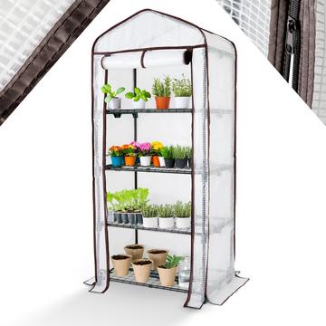 Serre en film plastique à 4 étages,Serre précoce 70 x 50 x 158cm