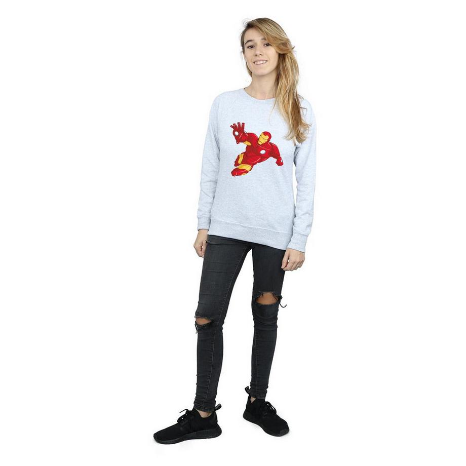 MARVEL Iron Man Sweatshirt Imprimé Coupe Ajustée  