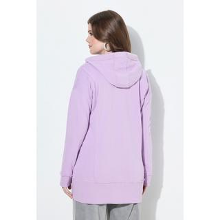 Ulla Popken Giacchetta con orli non rifiniti cappuccio maniche lunghe  