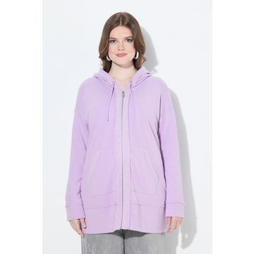 Giacchetta con orli non rifiniti, cappuccio e maniche lunghe