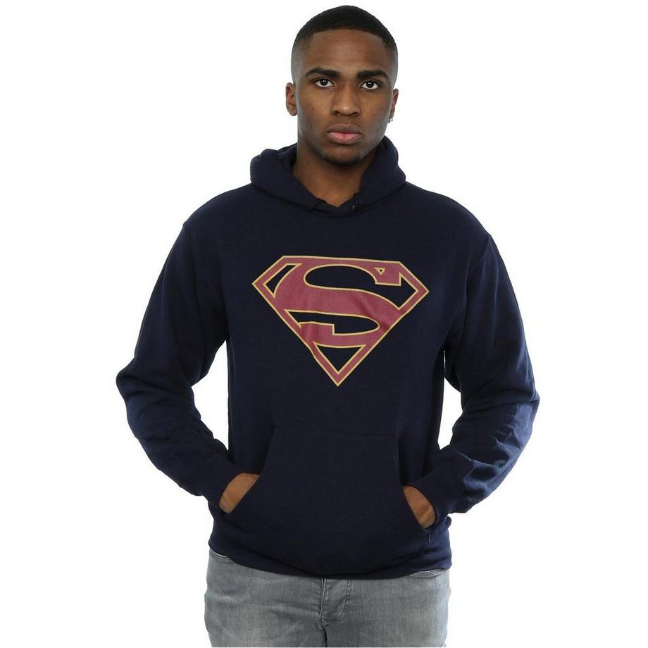 DC COMICS Superman Logo Felpa con Cappuccio  