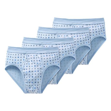 Schiesser Cotton Essentials Fines Côtes Slip de Sport Lot de 4  
