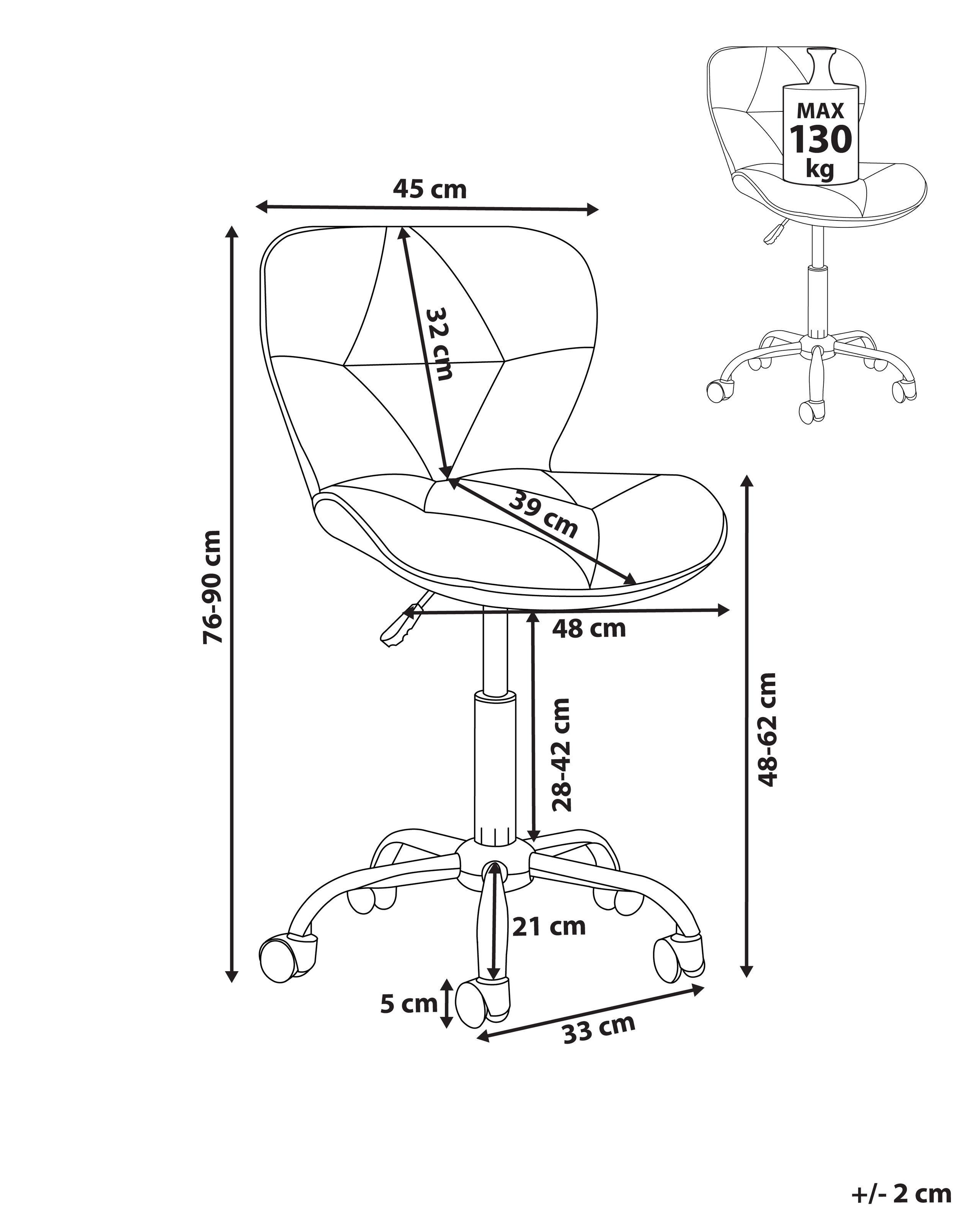 Beliani Schreibtischstuhl aus Kunstleder Retro VALETTA  