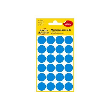 Avery-Zweckform AVERY ZWECKFORM Markierungspunkte blau 3005 96 Stück 18mm  
