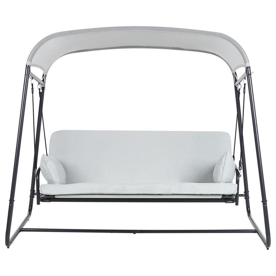 Beliani Balancelle de jardin en Acier Méditerranéen MARSCIANO  