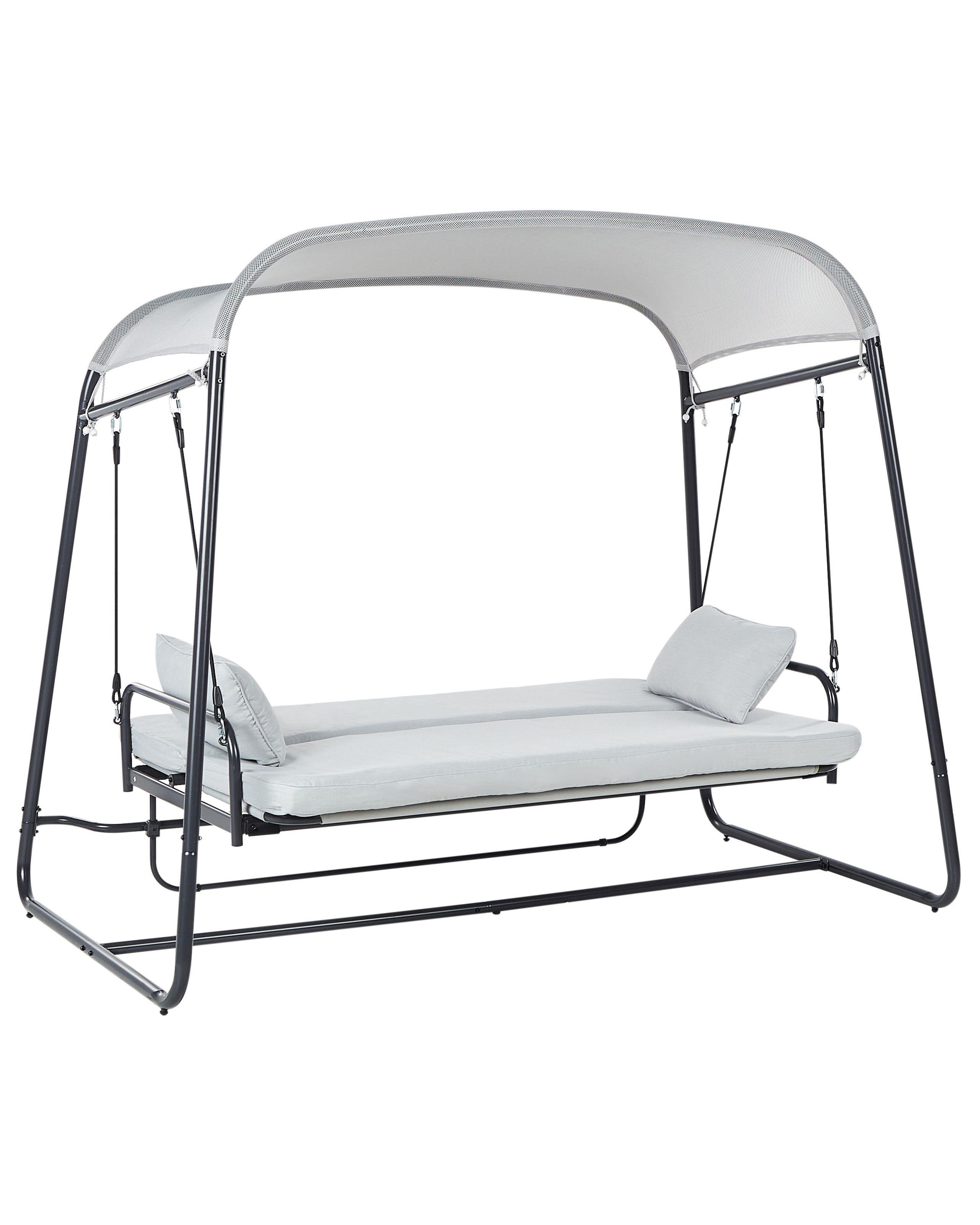 Beliani Balancelle de jardin en Acier Méditerranéen MARSCIANO  