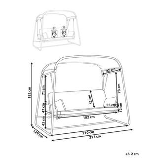 Beliani Balancelle de jardin en Acier Méditerranéen MARSCIANO  
