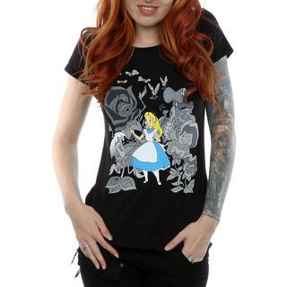 Alice in Wonderland Alice nel Paese delle Meraviglie T-Shirt Stampa Floreale  