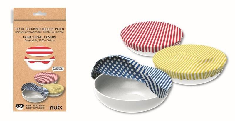 Nuts Innovations  Bowl Cover bandes assorties set de 3 pièces 