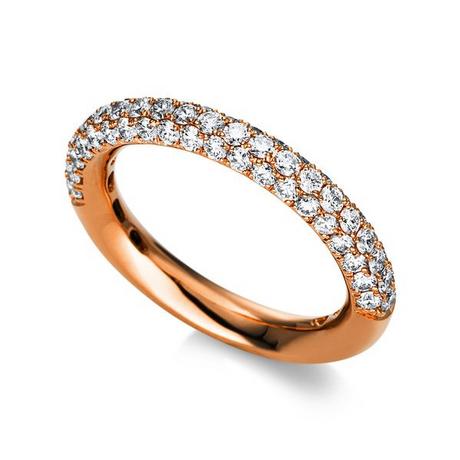 MUAU Schmuck  Mémoire-Ring 750/18K Rotgold Diamant 1.22ct. 