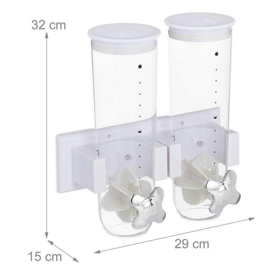 B2X Müslispender doppelt zur Wandmontage  