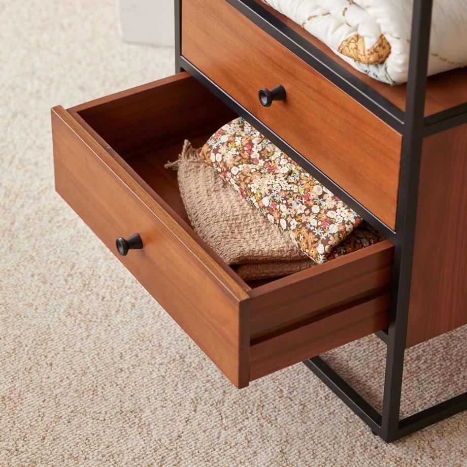 Tikamoon  Colonne enfant en acacia massif et métal Agra 