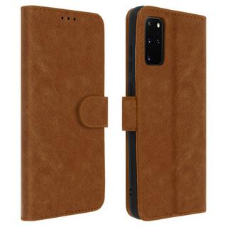 Avizar  Housse Galaxy S20 Plus Clapet Marron 