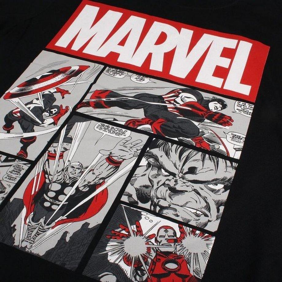 MARVEL Heroes T-Shirt à Panneaux de Bande Dessinée  