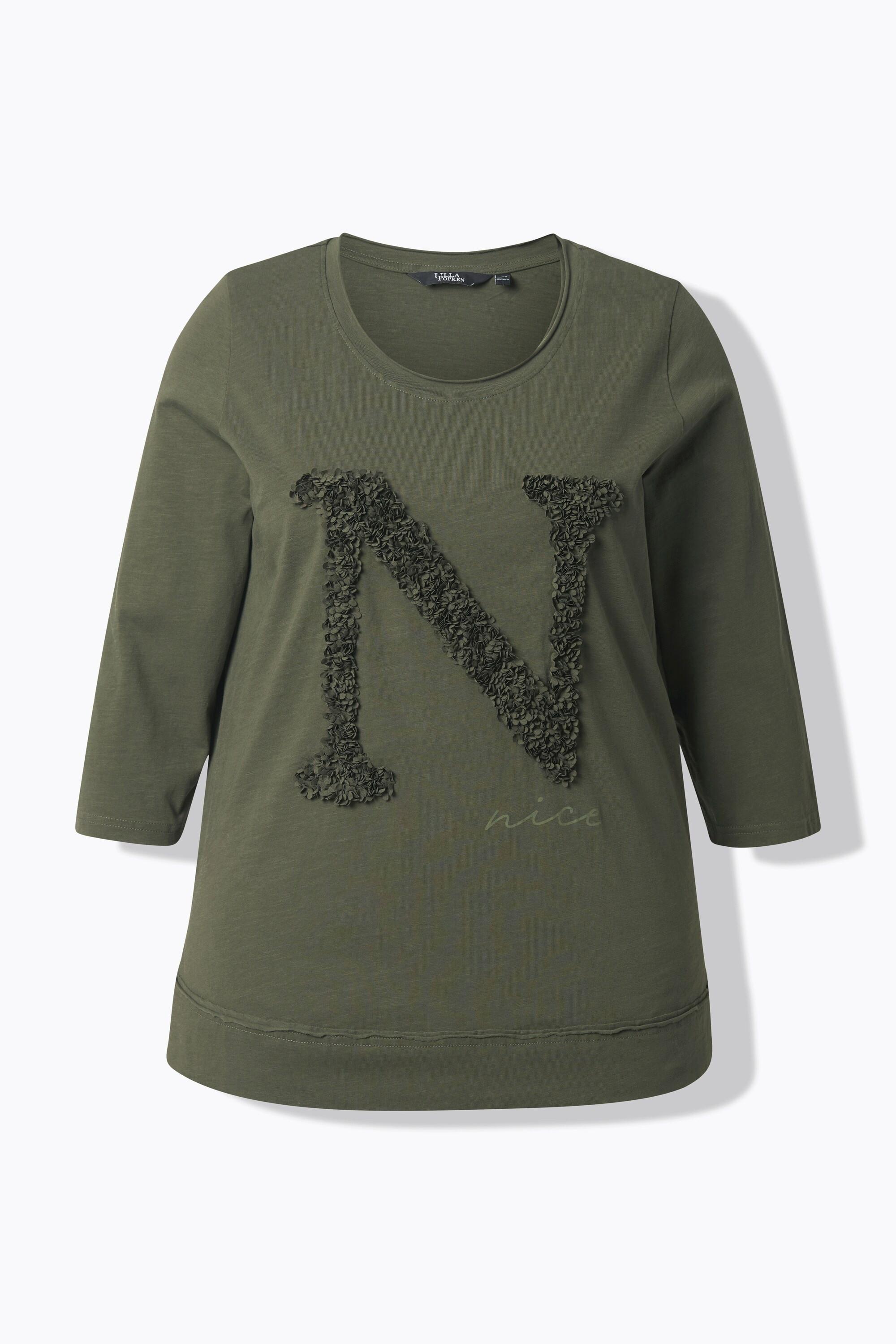 Ulla Popken Nice Classic Girocollo Maniche 3/4 Maglia  