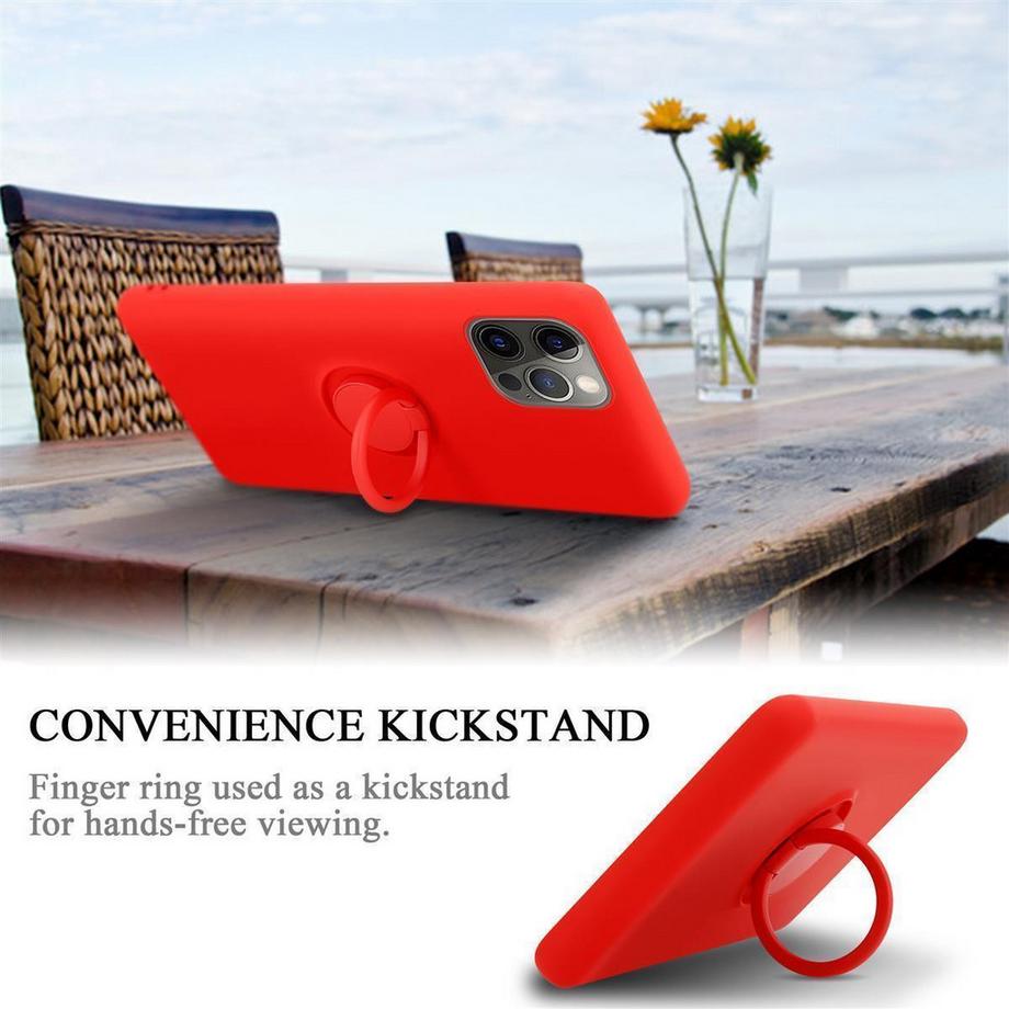 Cadorabo  Housse compatible avec Apple iPhone 12 PRO MAX - Coque de protection en silicone TPU flexible avec anneau 