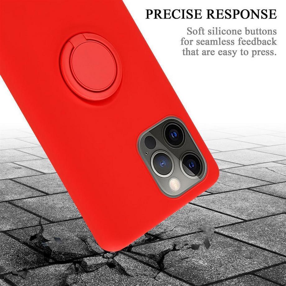 Cadorabo  Housse compatible avec Apple iPhone 12 PRO MAX - Coque de protection en silicone TPU flexible avec anneau 
