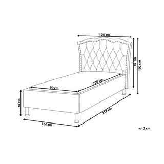 Beliani Bett mit Lattenrost aus Polyester Glamourös METZ  