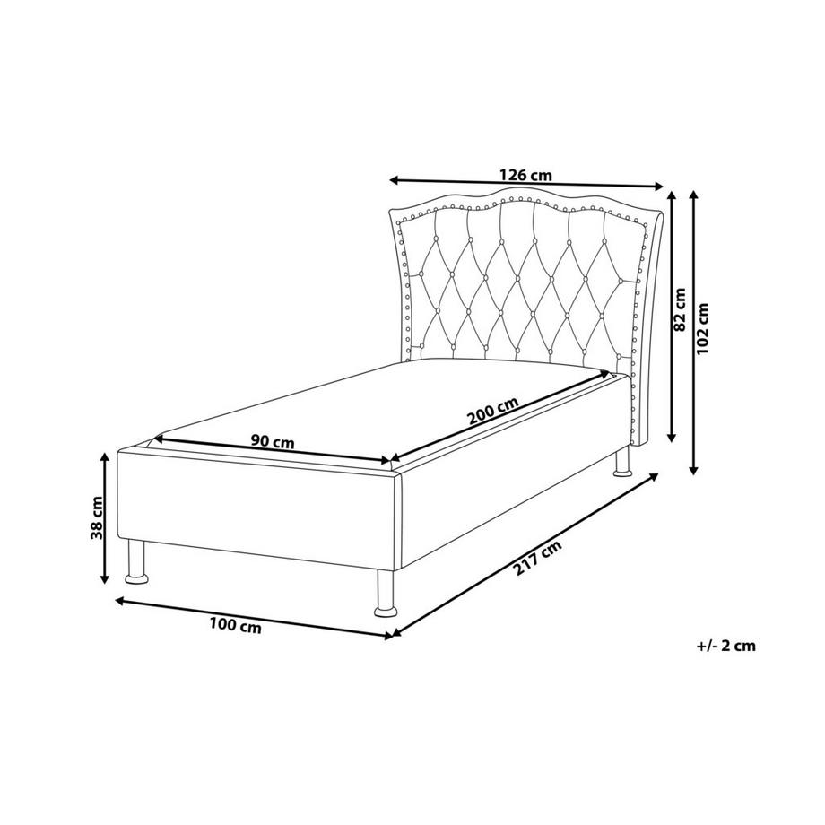 Beliani Bett mit Lattenrost aus Polyester Glamourös METZ  