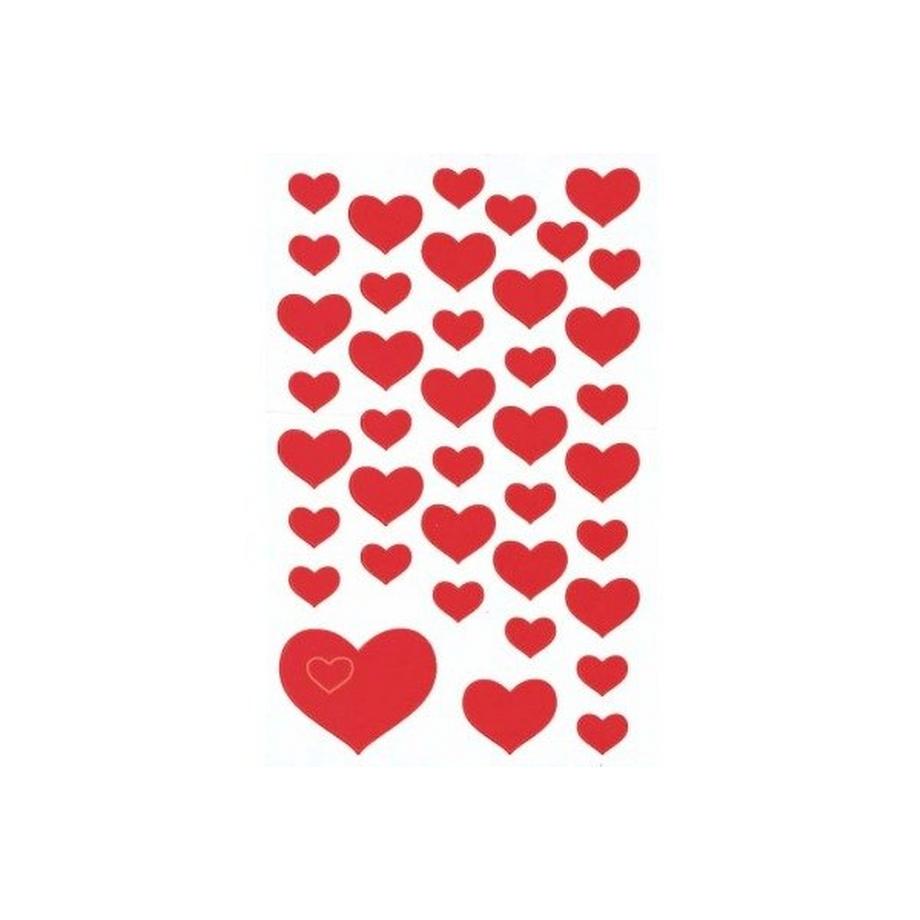 Z-DESIGN Z-DESIGN Sticker Creative 4371 Herze rot 2 Stück  