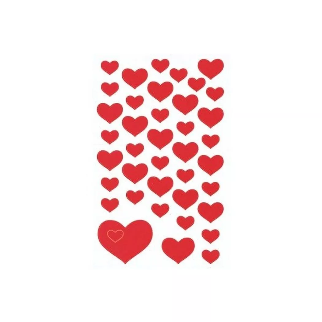 Z-DESIGN Sticker Creative 4371 Herze rot 2 Stück