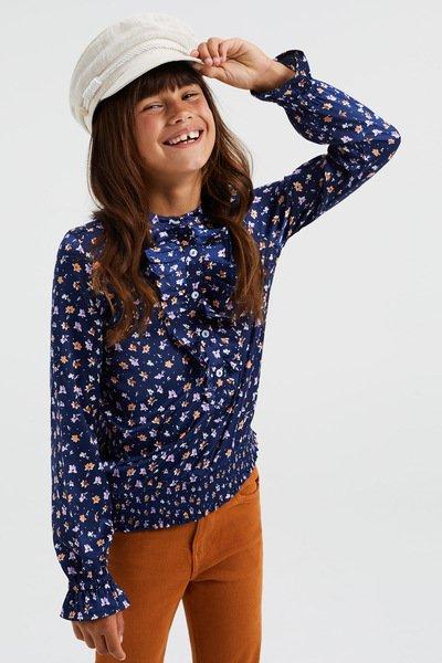 WE Fashion  Chemisier À Motif Et Ruchés Fille 