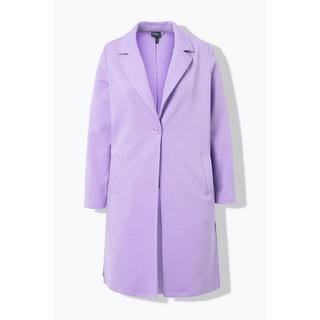 Ulla Popken  Blazer long point de Rome, avec col à revers et coupe allongée 