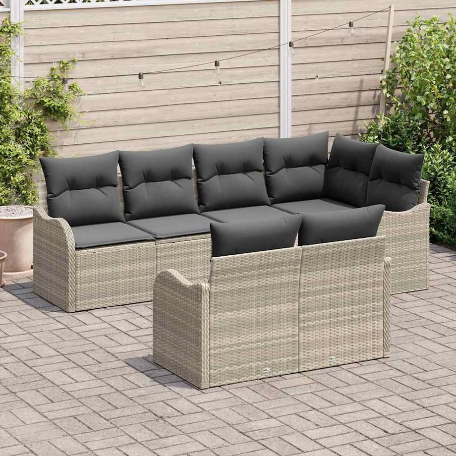 VidaXL Ensemble de canapé de jardin poly rattan  