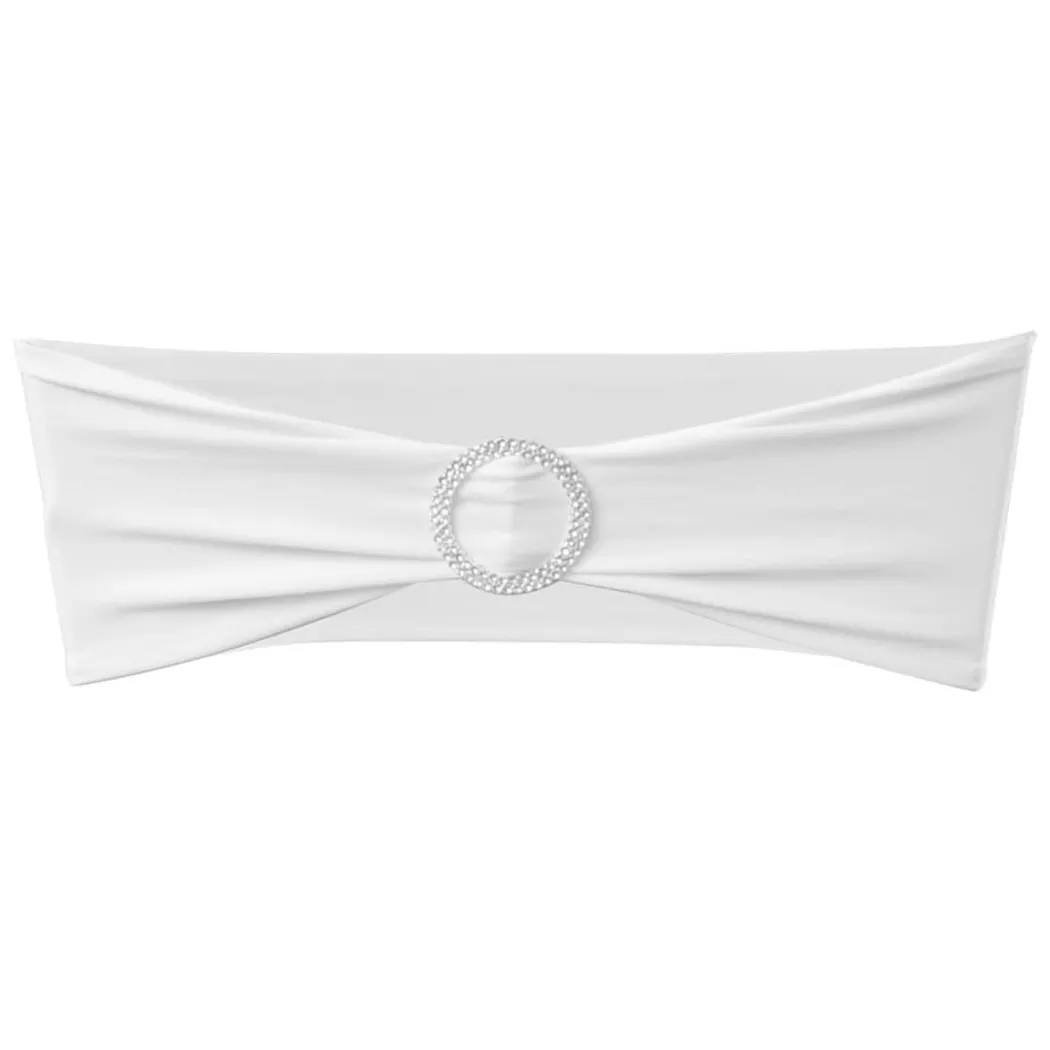 VidaXL - Hochzeit stuhlschleifen gewebe, One Size, Weiss