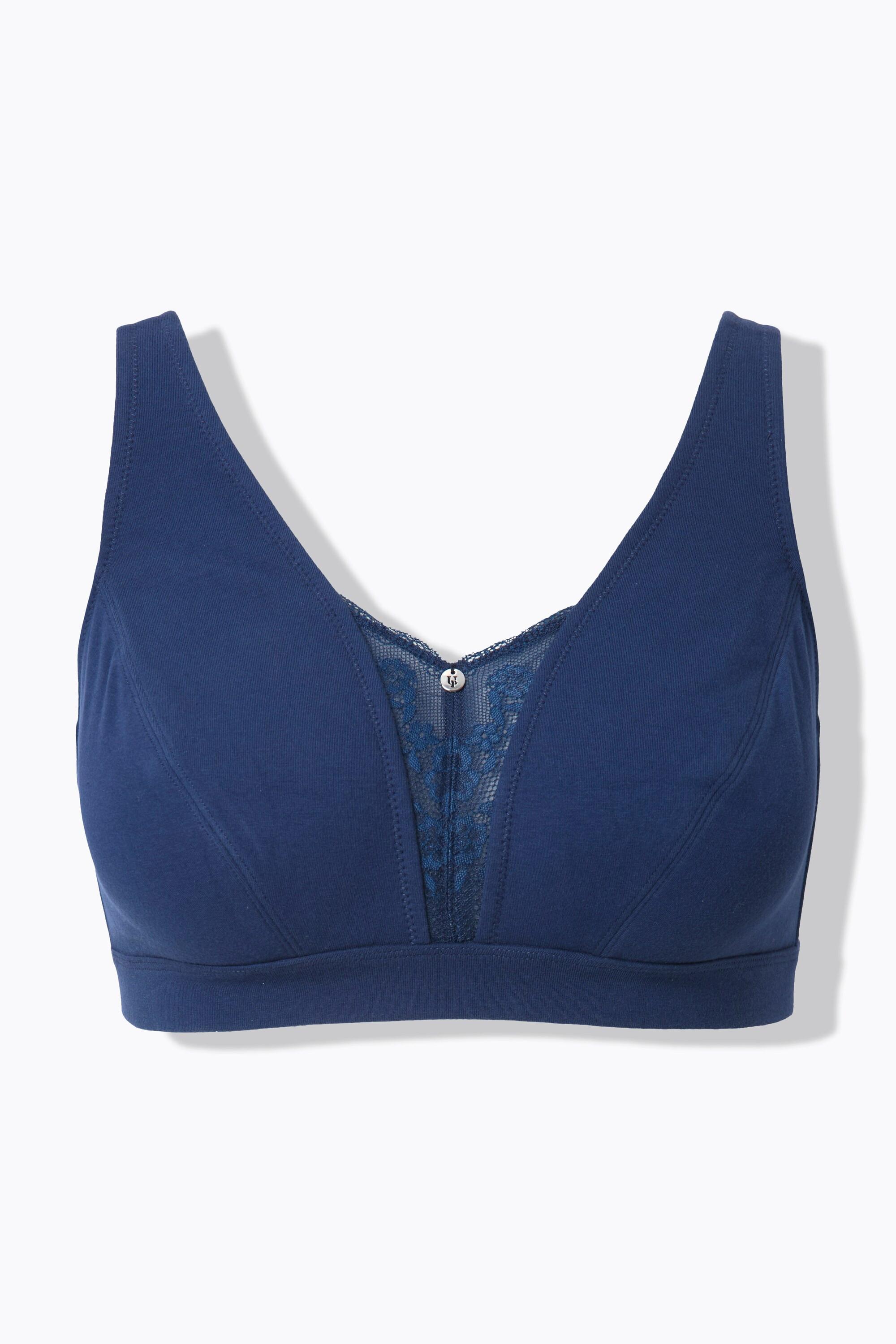 Ulla Popken Bralette Empiècement Dentelle Sans Armature Bonnet C-E  