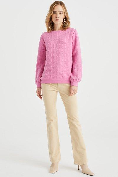 WE Fashion  Sweatshirt mit Strukturmuster 