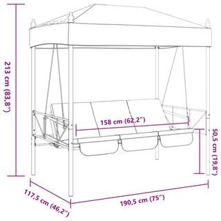 VidaXL Balancelle de jardin acier  