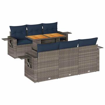Gartensofa set poly-rattan