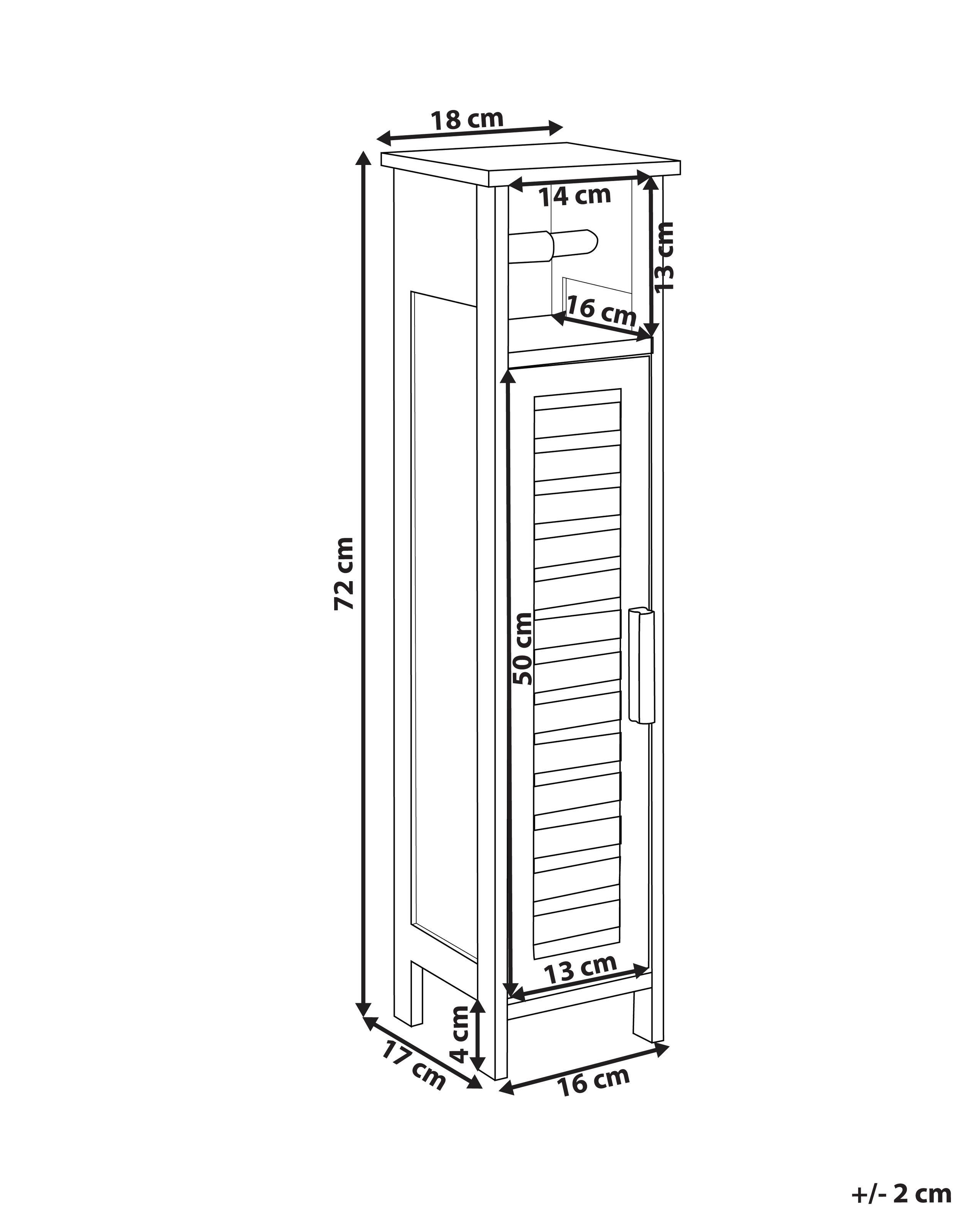 Beliani Toilettenpapier-Schrank aus Bambusholz Boho OLATHE  