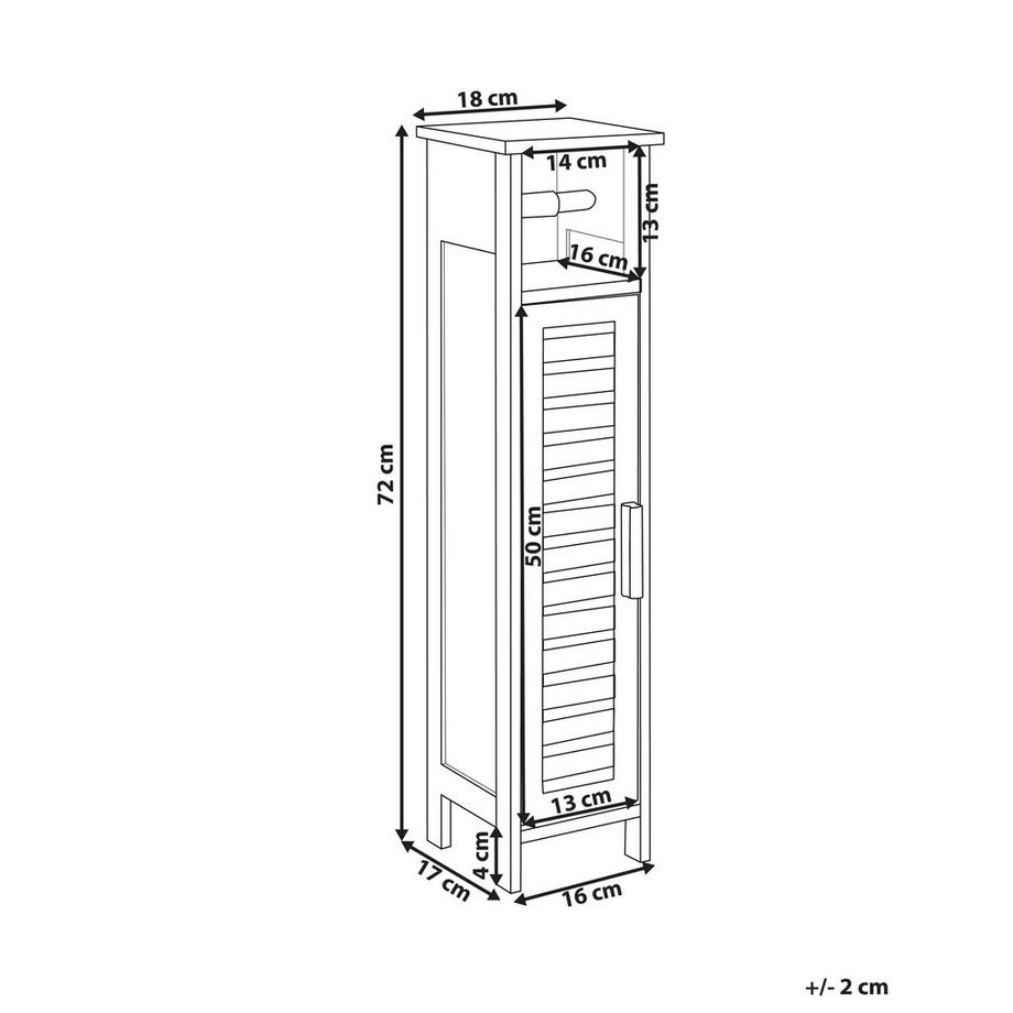 Beliani Toilettenpapier-Schrank aus Bambusholz  OLATHE  