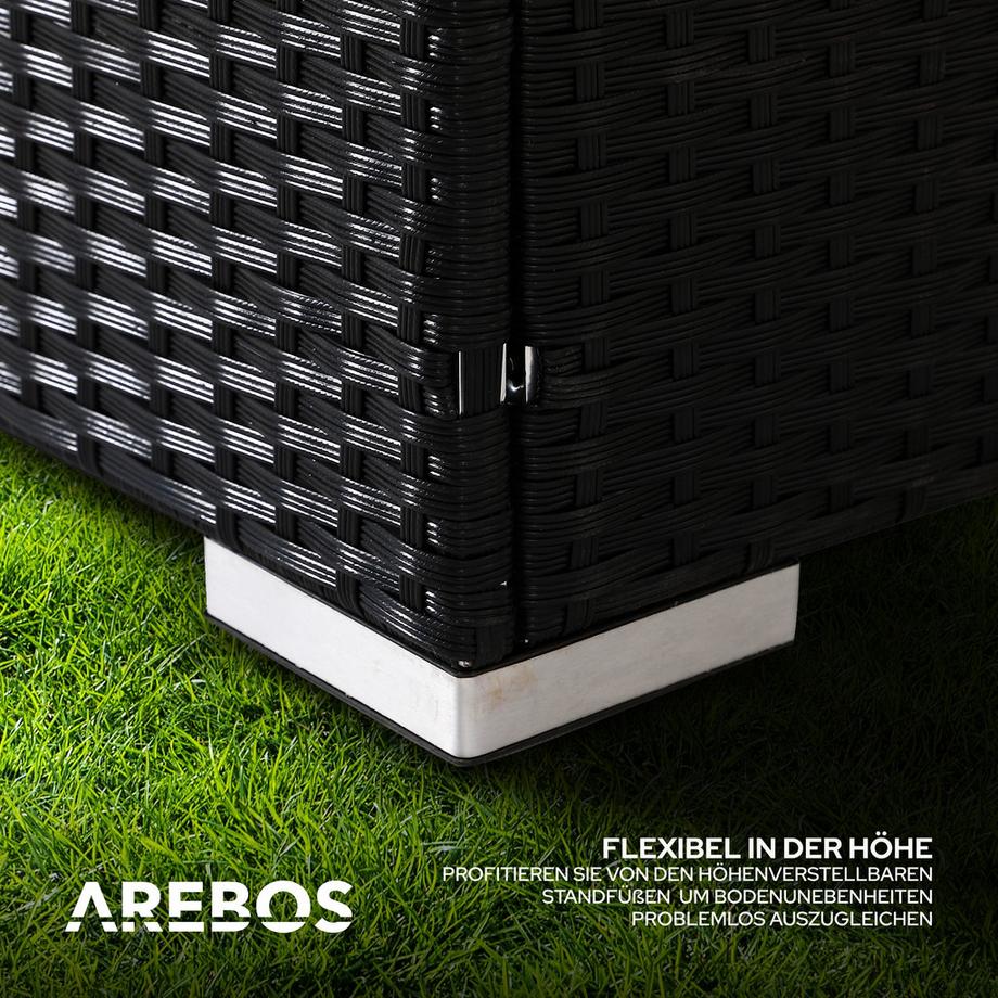 Arebos Mobilier de jardin polyrotin Ensemble d'extérieur Ensemble salon lounge  