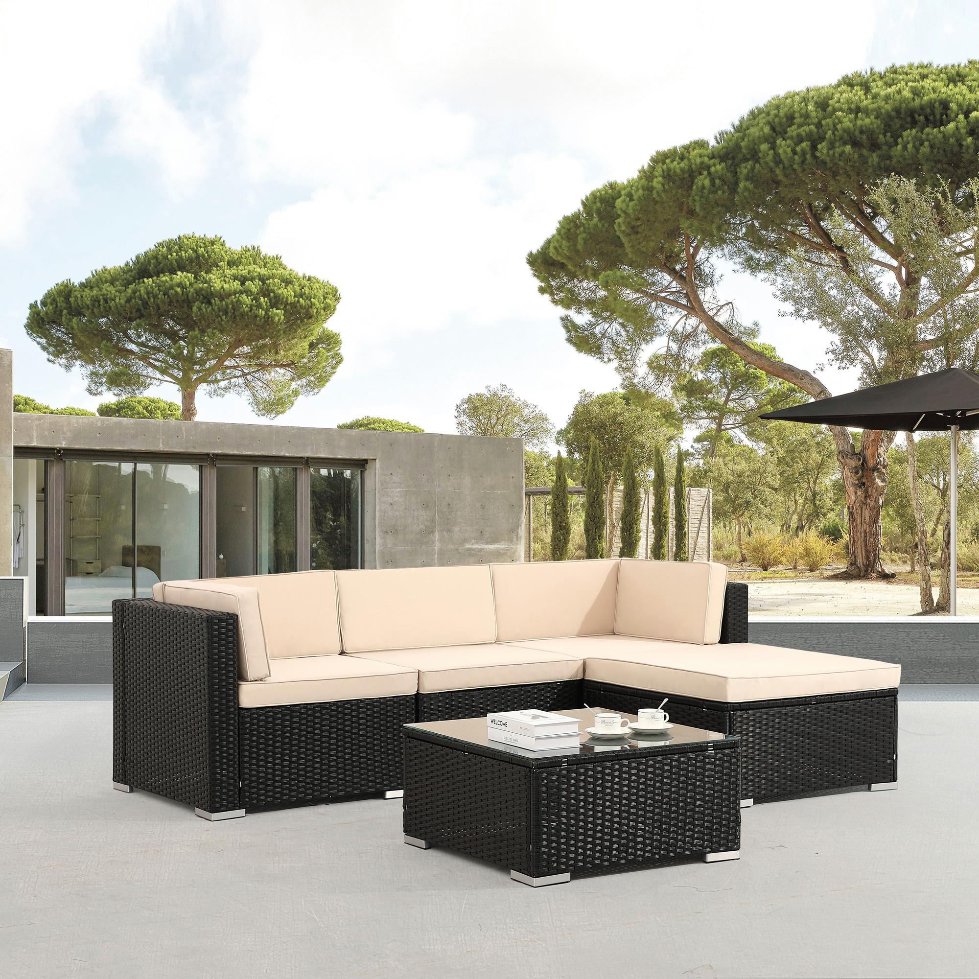 Arebos Polyrattan Gartenmöbel Gartenset Lounge Garnitur Set Sitzgruppe  