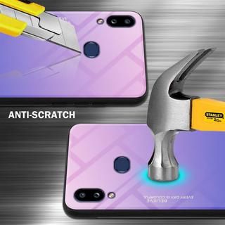 Cadorabo  Housse compatible avec Samsung Galaxy A10s / M01s - Coque de protection bicolore en silicone TPU et dos en verre trempé 