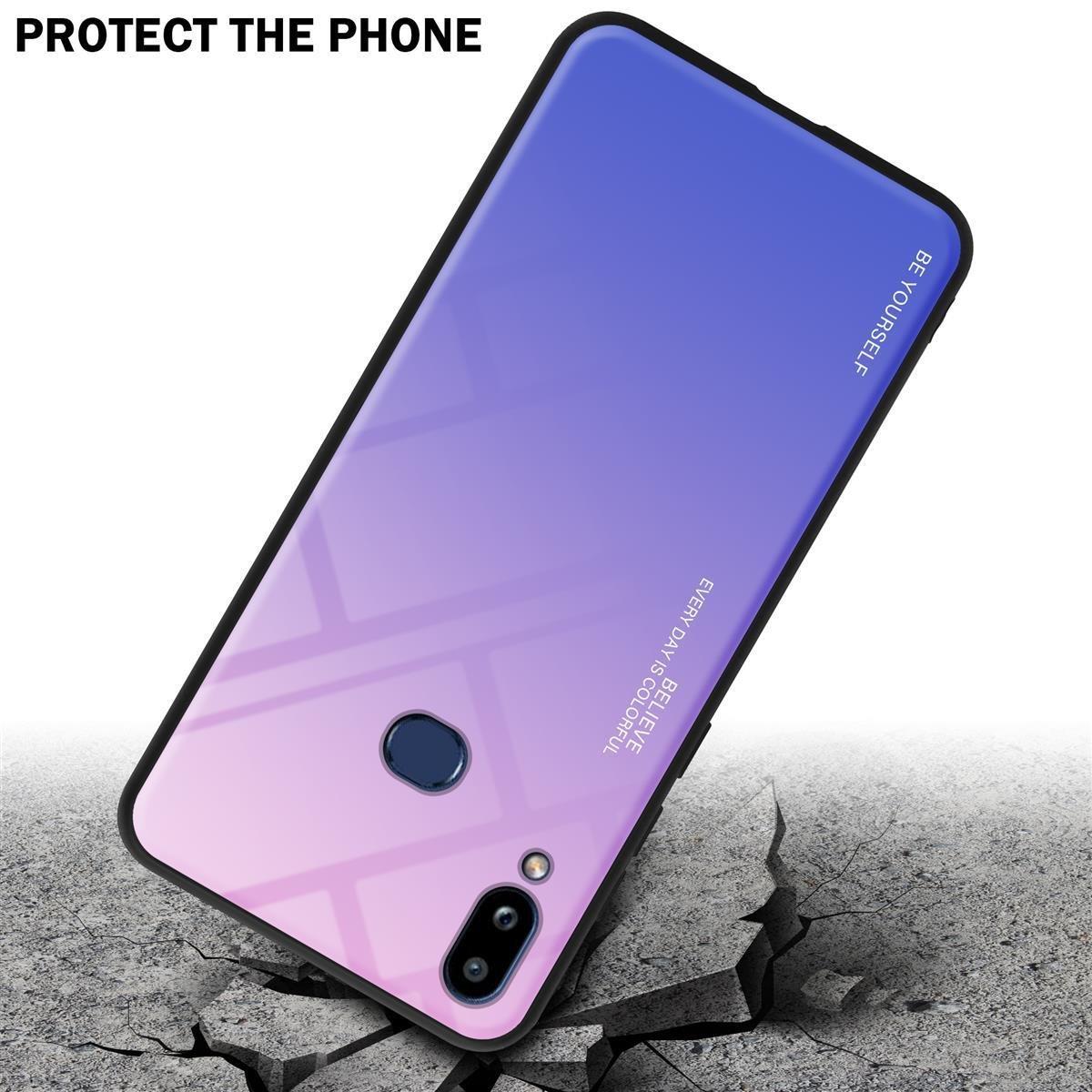 Cadorabo  Housse compatible avec Samsung Galaxy A10s / M01s - Coque de protection bicolore en silicone TPU et dos en verre trempé 