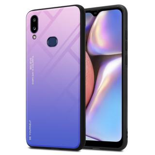 Cadorabo  Housse compatible avec Samsung Galaxy A10s / M01s - Coque de protection bicolore en silicone TPU et dos en verre trempé 