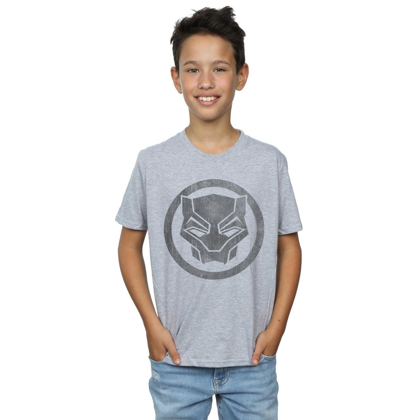 MARVEL  Black Panther Distressed Icon TShirt 