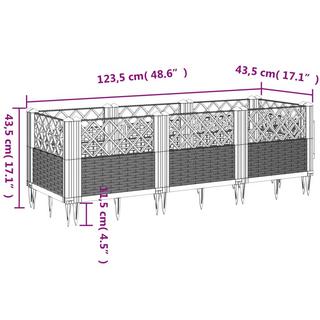 VidaXL Jardinière polypropylène  