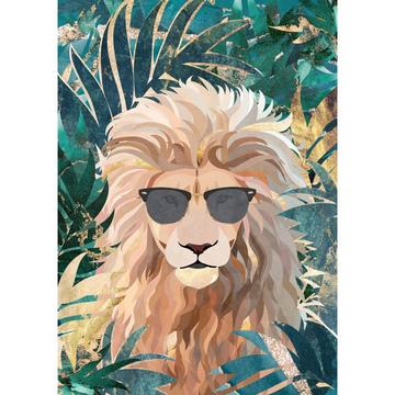 Cool Tropical Lion In Sunglasses - 70x100 cm