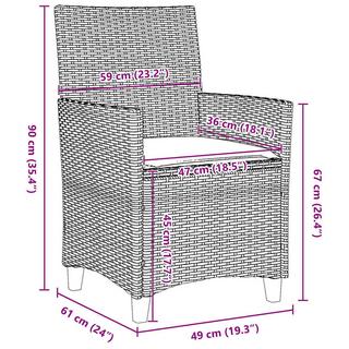 VidaXL Gartenessen poly-rattan  