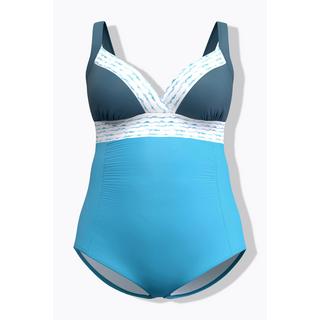 Ulla Popken Costume da bagno Patchwork Coppe Morbide Riciclato  