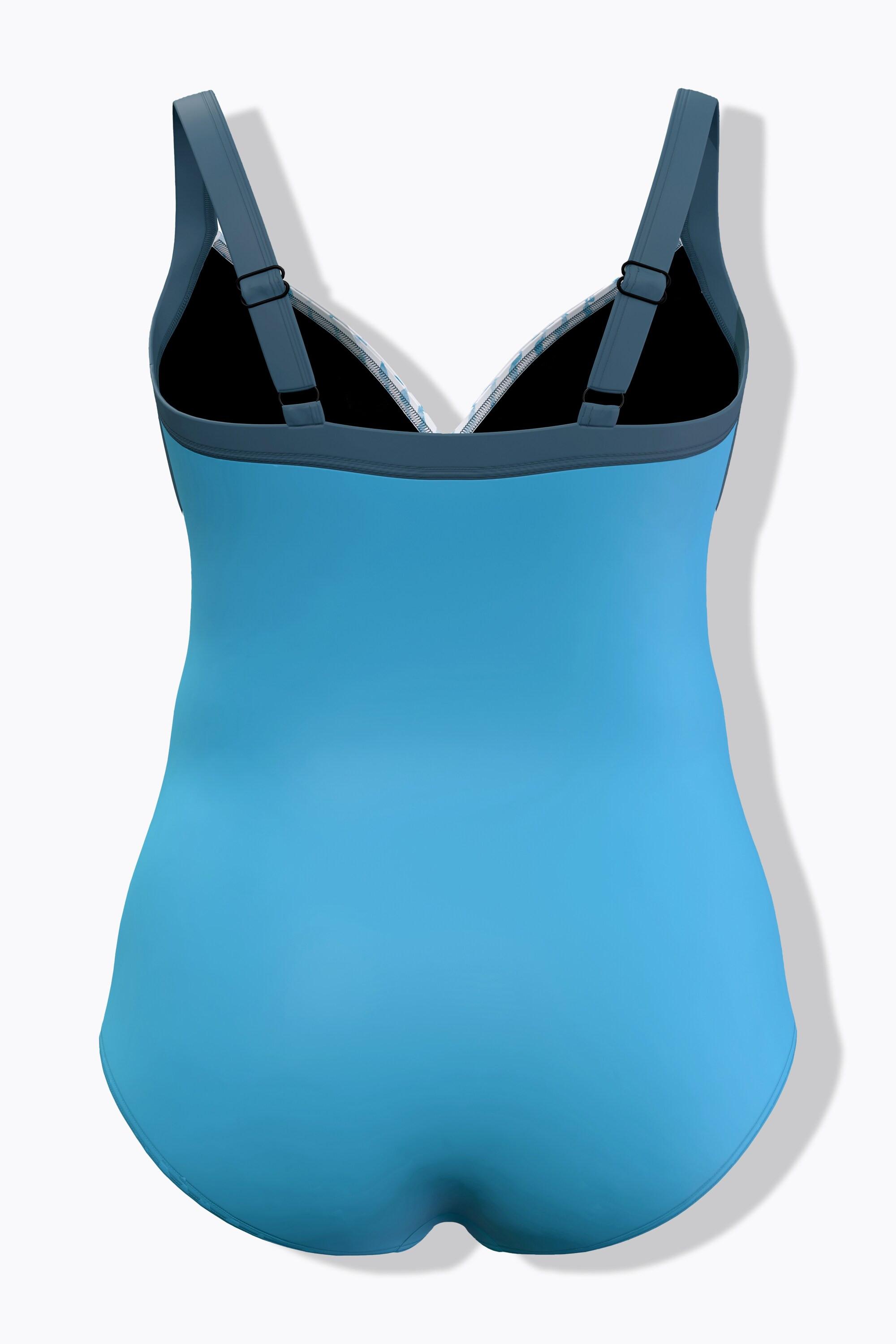 Ulla Popken Costume da bagno Patchwork Coppe Morbide Riciclato  