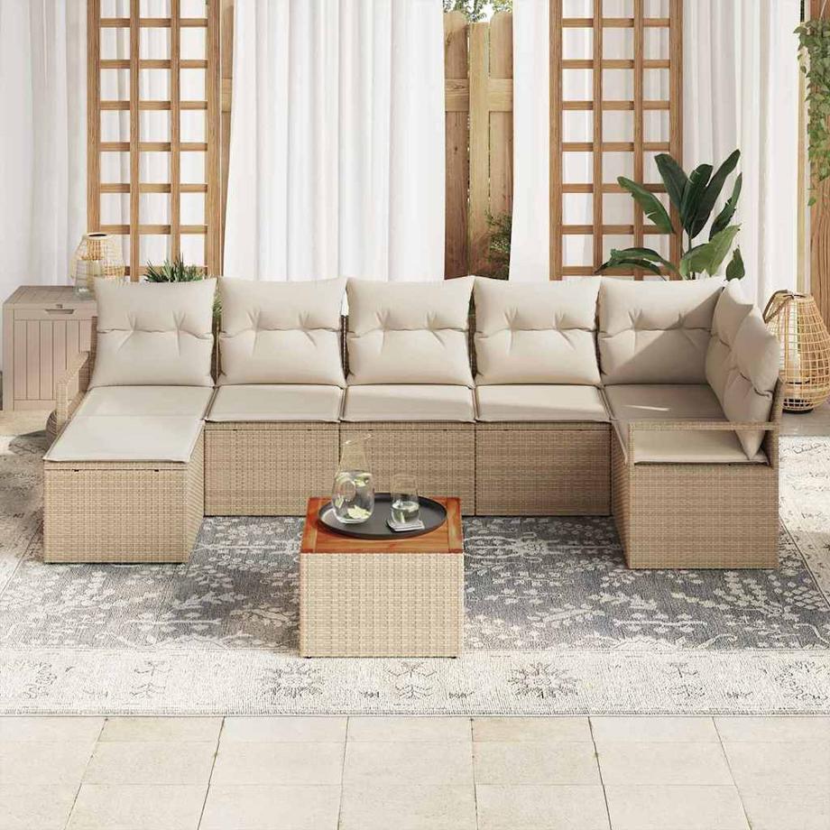 VidaXL Ensemble de canapés d'extérieur poly rattan  